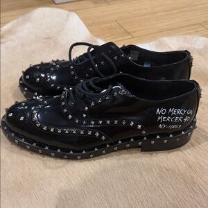 Philipp Plein Black Studded Loafers Unisex